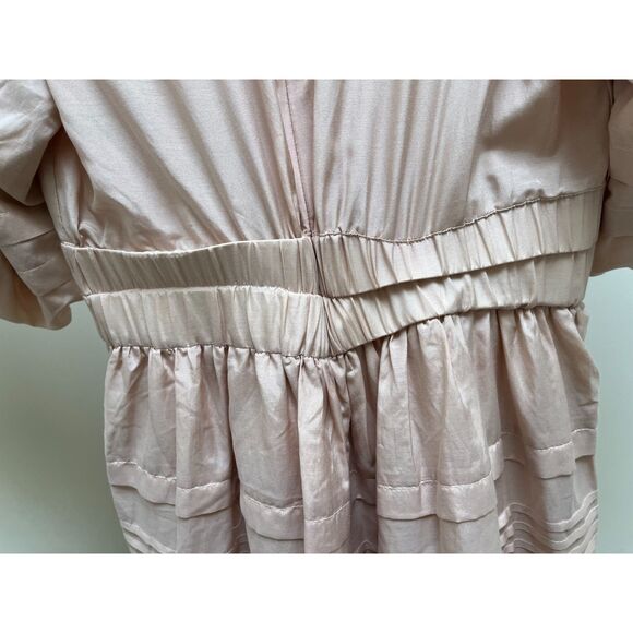 Anthropologie Dresses Magali Pascal Silk Tiered Dress Blush Pink Size: M NWT - Picture 7 of 8